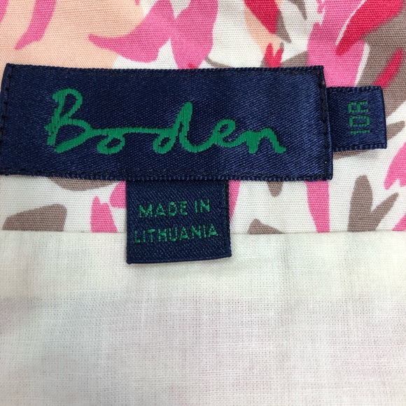 Boden Dress Retro Floral Rose Pink Ribbon Belt - Picture 5 of 7